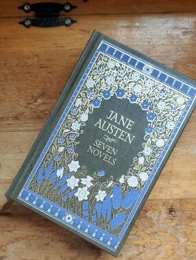 Jane Austen Seven Novels Decorative Hardcover - Blue & Gold